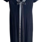 Plaza South Vintage Crushed velvet dress Black Size 12 Photo 4