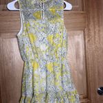 Monteau  women’s boho Yellow and Gray Floral Midi Dress size S Photo 5