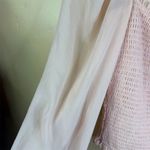 Aritzia Wilfred Tempest Women's Pink Saga Blouse Size Small Puff Sleeve Smocked Photo 4