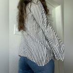 Madewell Brighton Striped Popover blouse top Flare Sleeve size large Photo 3