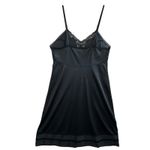 Adonna JCPenney Black Nylon Lace Slip Dress Vtg Lingerie Sz 38 M Y2K Whimsygoth Photo 1