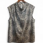 Loft  Black and White Cowl Draped Neck Sleeveless Blouse 
XL Photo 0