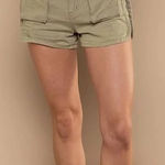 POL Womens Clothing Pocket Shorts Cotton Size Large Olive Green Minimalist Photo 0