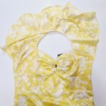 Michael Costello  x REVOLVE Sabrina Mini Dress in Yellow & White Large Photo 5