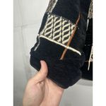 Allure Women’s Button Front Abstract Jacket Black Embroidered Pattern Size Large Photo 2