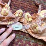 Felina RETRO  PEACH YELLOW EMBROIDERED FLOWER UNDERWIRE BRA Photo 3