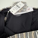 PQ SWIM PILYQ Bikini Top SZ D Cup Harbour Stripe Metallic Bandeau Tube Swim NWT White Size L Photo 9