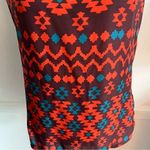 Fossil  • Orange Brown Blue Aztec Patterned Tank Top Photo 2