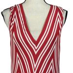 Max Studio X-Large A-Line Dress Chevron Sleeveless Stretch V-Neck Pullover Multi Photo 1