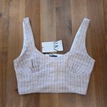 ZARA  Small Pink Structured Tweed Crop Top Nwt Photo 0