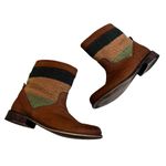 Seychelles  Cowboy Leather and Woven Fabric Boots, Sz 10 Photo 8