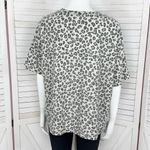 Quiet Storm  Leopard Print Knit Short‎ Sleeve T Shirt Beige Black Small Photo 3