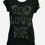 Victoria's Secret Victoria Secrets Pink Graphic Tee Crewneck Tee Black M Photo 1