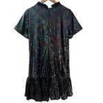 MELLODAY Sparkle Sequin Dropwaist Removable Collar Dress Black Size Medium Photo 1