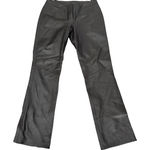 Elements by Vakko Black Leather Pants Size 4 Flare Leg Genuine Leather Photo 0