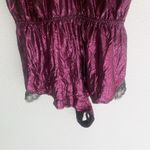 Lane Bryant Cacique Foiled Romper Lace Accents Purple Sz 14/16  Photo 3