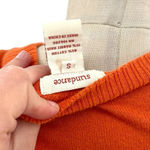 Sundance  Henley Cotton Rabbit Hair‎ Sweater Orange Size Small Photo 7