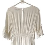 Baltic Born  Rayne Deep V White Pin-tuck Maxi dress size large Photo 7