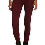 Almost Famous Mid Rise Burgundy Skinny Jeans Size 5 Junior Photo 0