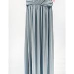 Anthropologie Dessy Collection Sleeveless Chiffon Draped V-Neck Surplice Maxi Dress Mist 2894 Photo 5
