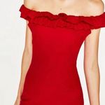 ZARA ‼️ Trafaluc Off-the-Shoulder Ruffle Midi Dress‼️ Photo 1