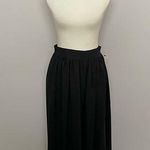 Vintage Clio Pants Wide Leg Palazzo Culottes Cropped Elastic Waist Lined Black Size M Photo 0