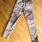 Lucky Brand Floral + Paisley Charlie Skinny Jeans, Cream, Colorful, Size 2 Photo 3