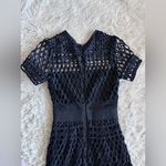Self Portrait Black Cut Out Lace Layered Midi Dress Size 0 Photo 13