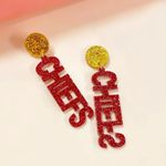 Boutique Go Chiefs! Acrylic earrings Photo 4