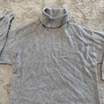 Free People turtleneck tunic sweater Size L Cozy Boxy Oversized gray Photo 5
