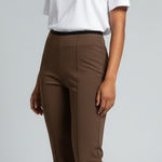 Vera Wang Simply  women’s medium brown pull on high rise ankle trousers Photo 0