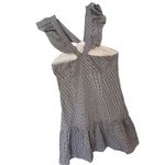 Romeo + Juliet Couture Gingham Ruffle Strap Dress Black White Sleeveless‎ Mini Summer Casual Photo 2