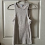 James Perse  Womens Beige Knit Ribbed Tank Top Size Med (2) 100% Cotton Photo 2
