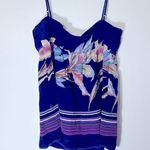 Yumi Kim  100% silk floral striped tank top size M Photo 7