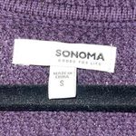 Sonoma V NECK LATTICE DESIGN PURPLE SWEATER SMALL Photo 2