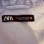 ZARA  Corduroy Trucker Jacket Women XS Blue Button Front Raw Hem‎ Pockets shacket Photo 1