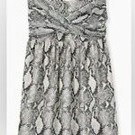 Torrid  GREY SNAKESKIN PRINT STRAPLESS BABYDOLL TUNIC Photo 5