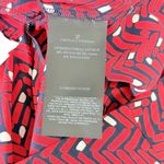 Carolina Herrera  Classic Silk Wide Leg Pants Red Photo 9