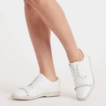NWT Women’s G/Fore Gallivanter Leather Stud Cap Toe Golf Shoe size 8.5 White Photo 7