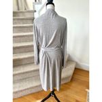 Natori Grey Marled Tie Waist Mid Length Robe Gray Size M Photo 2