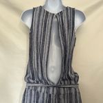 Cloth & Stone Linen W Jumpsuit Sz XS Stripe Open back Tie Boho Coastal Beachy Photo 5
