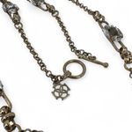 Dana Buchman Necklace Gold Tone Rhinestone Station Layering Piece Toggle Clasp Photo 4