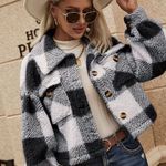 SheIn Cropped Teddy Jacket  Photo 0