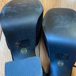 Size 8.5//Vintage 90s Black Velvet Open Toe Platform Heels Photo 4