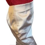 White House | Black Market SILVER SATIN STRAIGHT LEG ANKLE PANTS NWT (6P) Photo 7