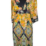 Anthropologie Printed V-Neck Maxi Dress Size: 2P Photo 1