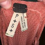 Free People We the Free coral oversized flowy S waffle v-neck top Photo 2