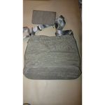 Baggallini Crossbody Bag Silver Nylon Adjustable Strap with Matching Pouch Women Photo 4