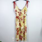 4SI3NNA tiered floral lightweight maxi dress size large Red Photo 1