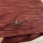 Nike Womens  DRI-FIT Maroon Heathered Scoop Shirt Iconic Swoosh Size XL EUC #0650 Photo 3